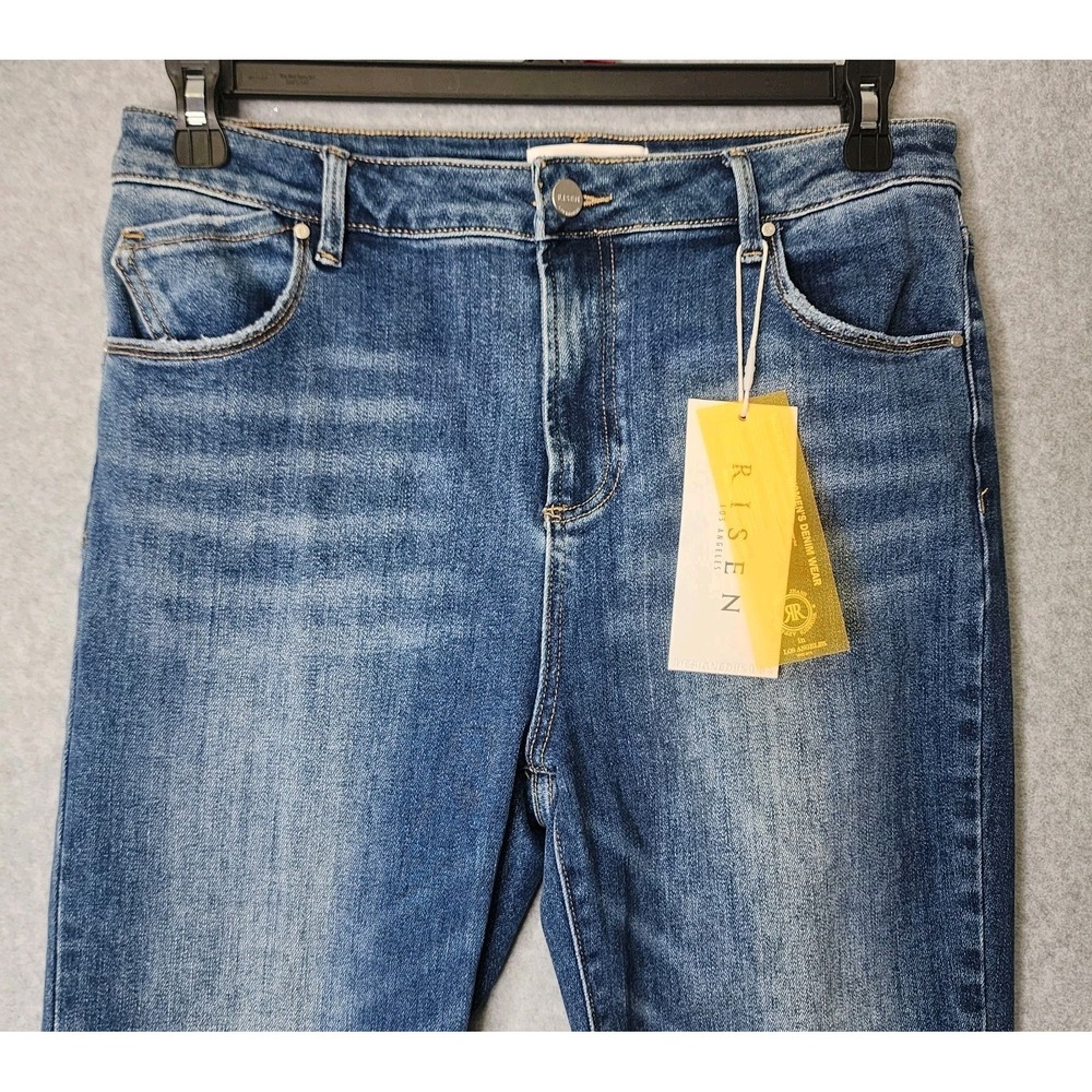 RISEN High Rise Relaxed Fit Skinny Jeans 28" Inseam Womens Size 15/32 NEW - Picture 6 of 12